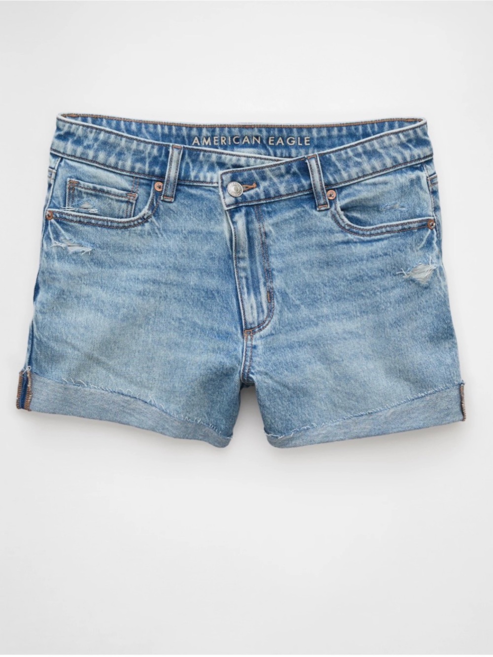 American Eagle Stretch Denim Mom Shorts